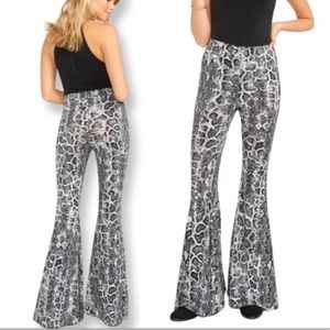 Show Me Your Mumu Bam Bam Bells Flare Pants Snake Python Print Medium